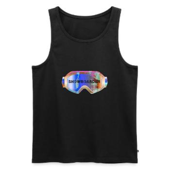 Snowboarder,Ski Goggles,Skiing,Ski,Snowboard - Men's Premium Organic Tank Top - black - Front - AI Model Male 178 light (178cm)