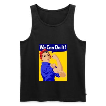 we can do it - Men's Premium Organic Tank Top - black - Front - Michal (187cm)