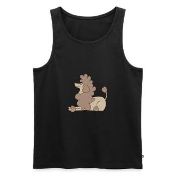Pudel - Männer Premium Bio Tank Top - Schwarz - Vorne - AI Model Male 178 light (178cm)
