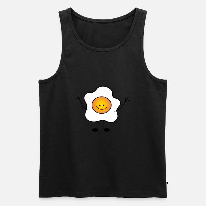 egg - Männer Premium Bio Tank Top - Schwarz