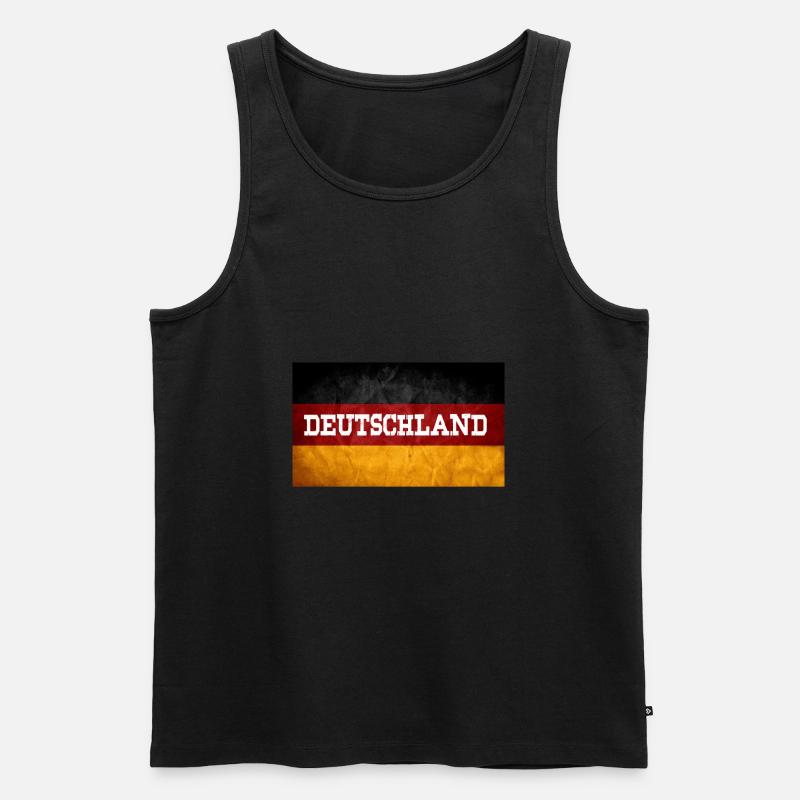 DEUTSCHLAND - Männer Premium Bio Tank Top - Schwarz