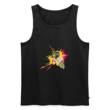 Sexy Paintball Girl - Männer Premium Bio Tank Top - Schwarz - Vorne - Michal (187cm)