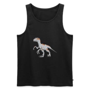 Velociraptor Raptor Dinosaurier Dino Geschenk - Männer Premium Bio Tank Top - Schwarz - Vorne - AI Model Male 178 light (178cm)