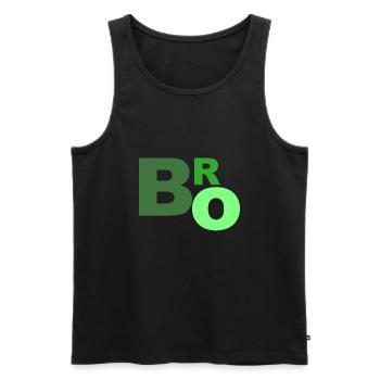L’inscription de brossage T-shirt argot - Débardeur bio Premium Homme - noir - Devant - AI Model Male 178 light (178cm)