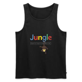 JUNGLE GOOGLE & CHEETAH - Männer Premium Bio Tank Top - Schwarz - Vorne - AI Model Male 178 light (178cm)