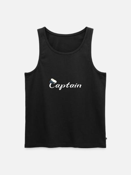 Captain - Men's Premium Organic Tank Top - black