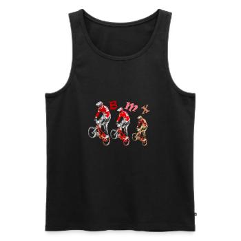 bmx - Männer Premium Bio Tank Top - Schwarz - Vorne - AI Model Male 178 light (178cm)