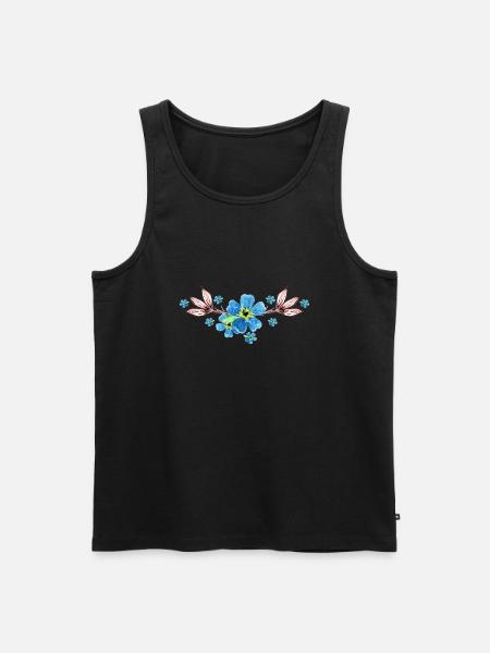Blumen - Männer Premium Bio Tank Top - Schwarz