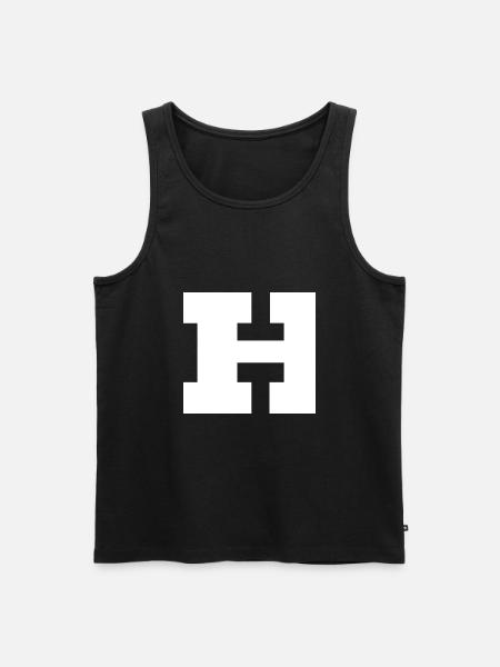 harvard H varsity - Men's Premium Organic Tank Top - black