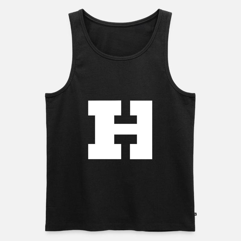 harvard H varsity - Männer Premium Bio Tank Top - Schwarz