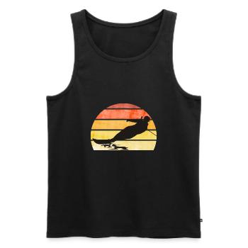 water ski - Men's Premium Organic Tank Top - black - Front - Michal (187cm)