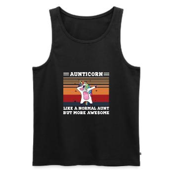 Aunticorn Like a Normal Aunt but more Awesome - Men's Premium Organic Tank Top - black - Front - Michal (187cm)