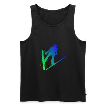 Ski jumping Ski flying Winter sports Ski jumpers - Men's Premium Organic Tank Top - black - Front - AI Model Male 178 light (178cm)
