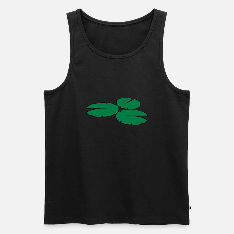 3 Seerose Blätter - Männer Premium Bio Tank Top - Schwarz