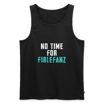 Dicton amusant - Pas de temps pour Firlefanz - Débardeur bio Premium Homme - noir - Devant - AI Model Male 178 light (178cm)