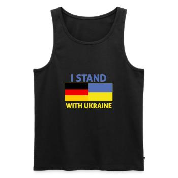 ich stehe zur ukraine -drapeau deutschland - Männer Premium Bio Tank Top - Schwarz - Vorne - Michal (187cm)