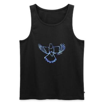 Newcastle Magpies - Cool Blue - Männer Premium Bio Tank Top - Schwarz - Vorne - AI Model Male 178 light (178cm)