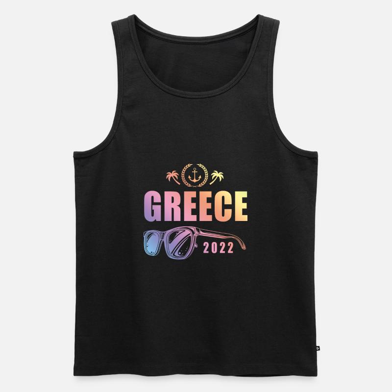 Greece 2022 - Männer Premium Bio Tank Top - Schwarz