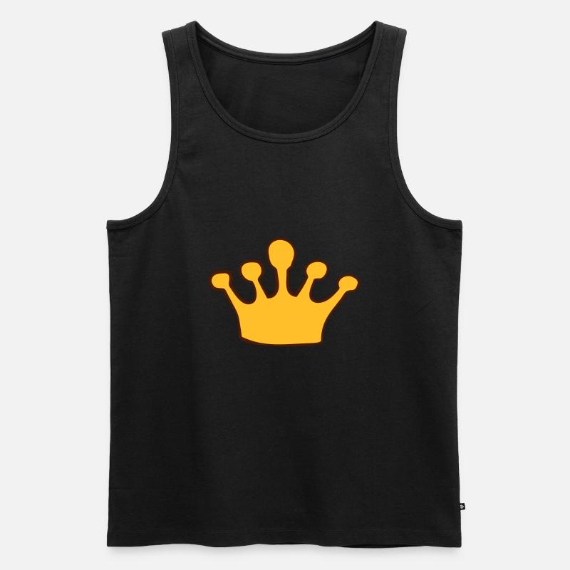 Gemalte Cartoon Krone - Männer Premium Bio Tank Top - Schwarz