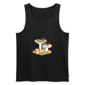 Russula cyanoxantha - Men's Premium Organic Tank Top - black - Front - AI Model Male 178 light (178cm)