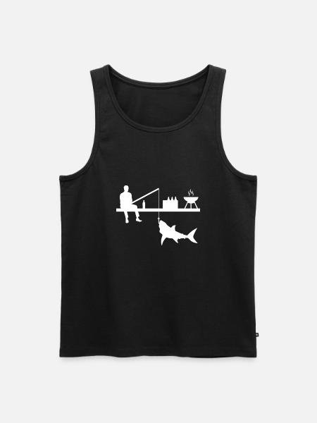 Angling - Men's Premium Organic Tank Top - black
