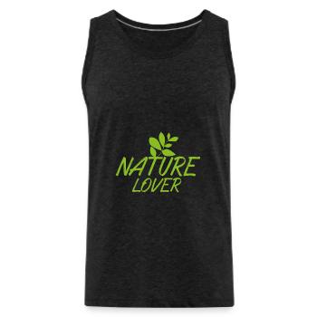 Nature Lover - Débardeur bio Premium Homme - charbon - Devant - Alexander (188cm)