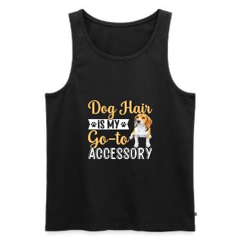 Beagle Hundehaar Ist Mein Accessoire Lustige - Männer Premium Bio Tank Top - Schwarz - Vorne - AI Model Male 178 light (178cm)