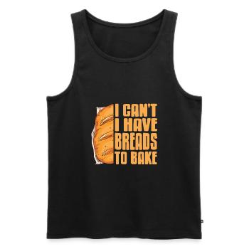 I Can't I Have Breads To Bake Awesome Baker Tea - Men's Premium Organic Tank Top - black - Front - Michal (187cm)
