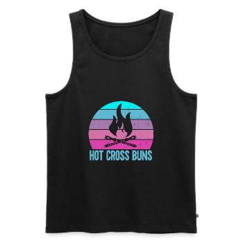 Hot Cross Buns - Débardeur bio Premium Homme - noir - Devant - AI Model Male 178 light (178cm)