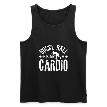 Bocce Ball Player Boules Bocce Ball Is My Cardio - Männer Premium Bio Tank Top - Schwarz - Vorne - Michal (187cm)