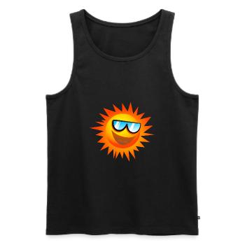 Hot Summer Sun Burst - Men's Premium Organic Tank Top - black - Front - Michal (187cm)