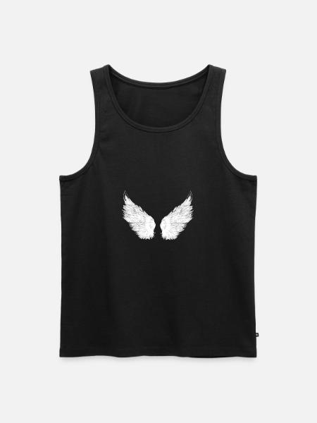white wings,wings,angelwings,angels - Men's Premium Organic Tank Top - black