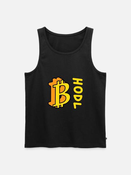 Bitcoin BTC HODL Comics Style - Men's Premium Organic Tank Top - black