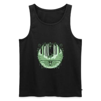 Deer in the forest 2 - Men's Premium Organic Tank Top - black - Front - AI Model Male 178 light (178cm)