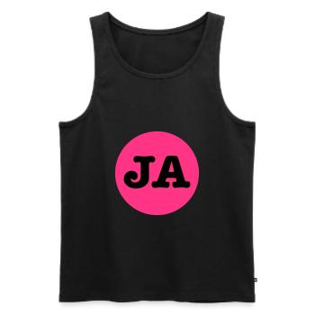 JA - für JA-Sager - Männer Premium Bio Tank Top - Schwarz - Vorne - AI Model Male 178 light (178cm)
