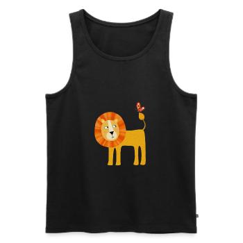 Lion - Men's Premium Organic Tank Top - black - Front - AI Model Male 178 light (178cm)