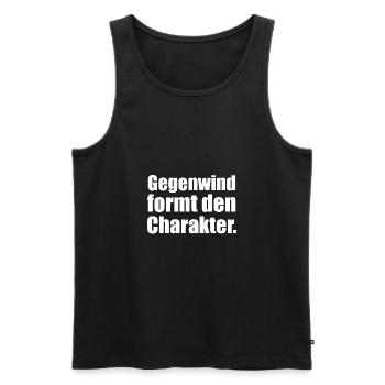 Rennrad Fahrrad Sprüche Rad Geschenl Gegenwind - Männer Premium Bio Tank Top - Schwarz - Vorne - Michal (187cm)
