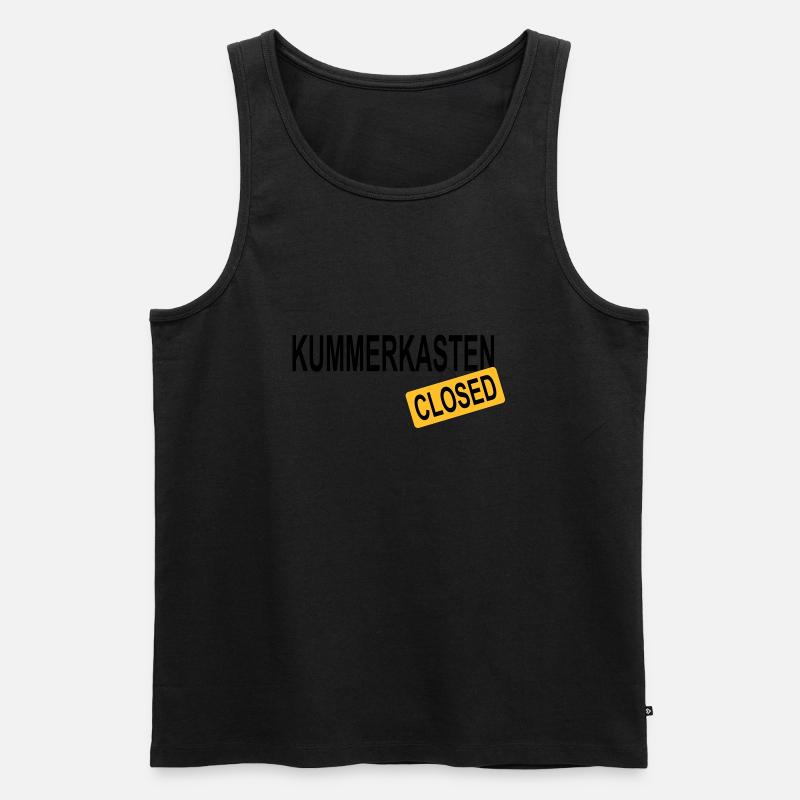 Kummerkasten - closed - Männer Premium Bio Tank Top - Schwarz