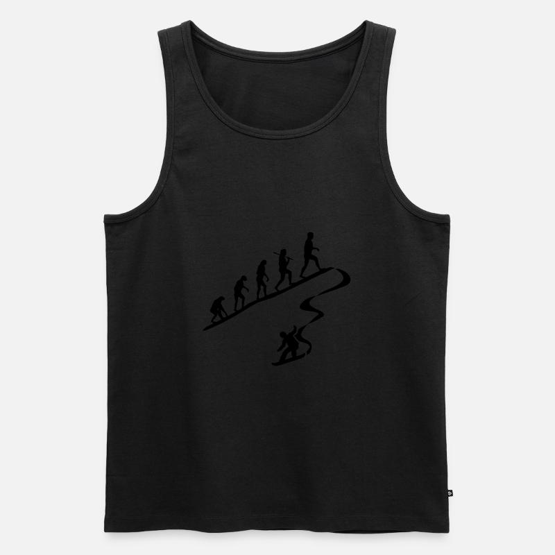 Evolution Snowboarding - Männer Premium Bio Tank Top - Schwarz