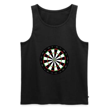 Dartscheibe - Männer Premium Bio Tank Top - Schwarz - Vorne - AI Model Male 178 light (178cm)
