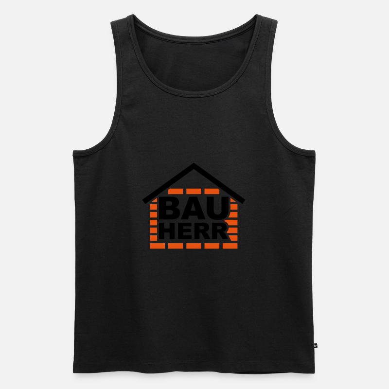 Bauherr - Männer Premium Bio Tank Top - Schwarz
