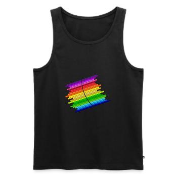 RainBow Equalizer - Männer Premium Bio Tank Top - Schwarz - Vorne - AI Model Male 178 light (178cm)