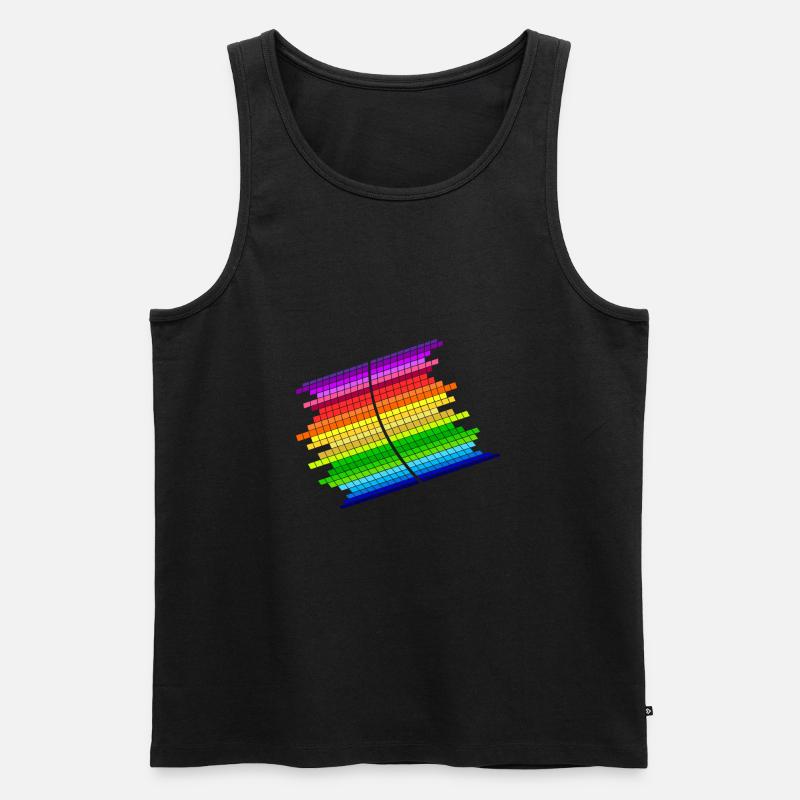 RainBow Equalizer - Men's Premium Organic Tank Top - black