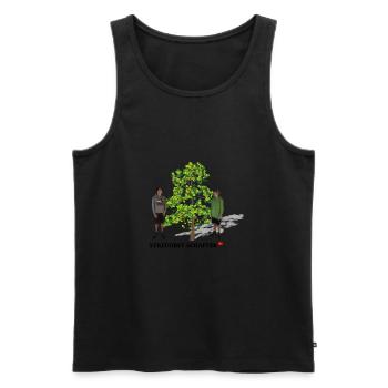 Streuobst Schaffer und ihr Apfel-Baum - Männer Premium Bio Tank Top - Schwarz - Vorne - Michal (187cm)