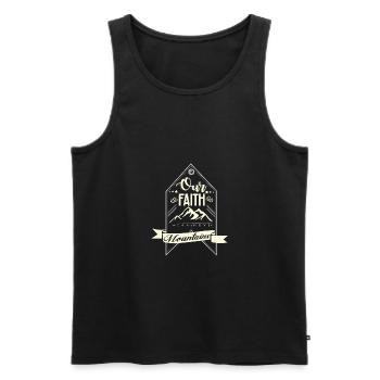 Colline paysage nature randonnée idée cadeau espoir - Débardeur bio Premium Homme - noir - Devant - Michal (187cm)
