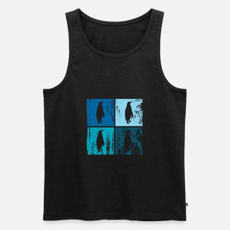 4 x Kaiserpinguin - Männer Premium Bio Tank Top - Schwarz