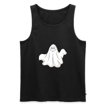 Halloween Geist Gespenst - Männer Premium Bio Tank Top - Schwarz - Vorne - AI Model Male 178 light (178cm)