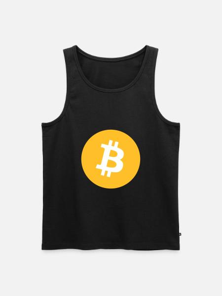 Bitcoin logo - Men's Premium Organic Tank Top - black