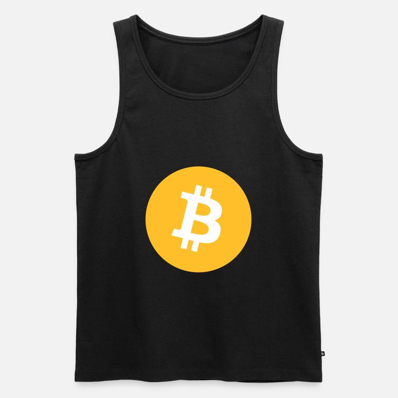 Bitcoin Logo - Männer Premium Bio Tank Top - Schwarz