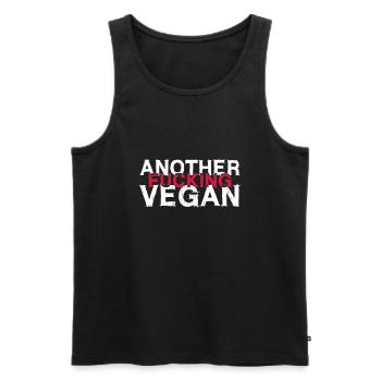 UN AUTRE VEGAN FUCKING - Débardeur bio Premium Homme - noir - Devant - AI Model Male 178 light (178cm)